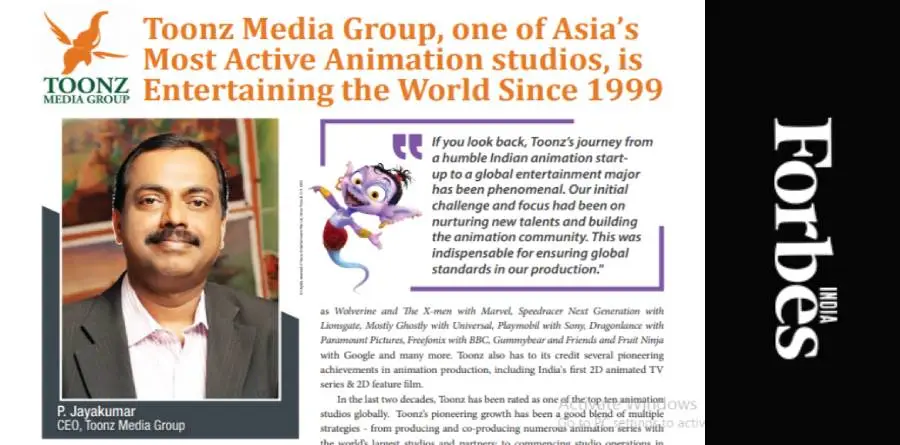 Forbes India features Toonz