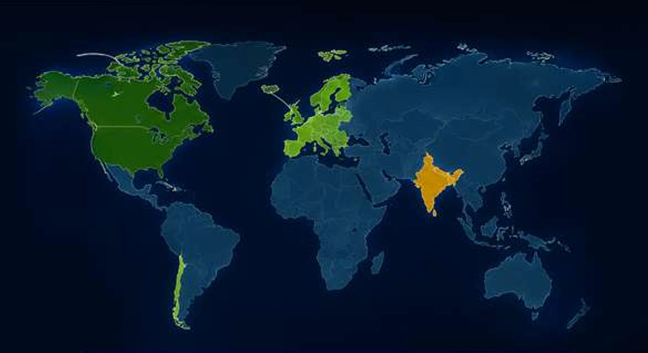 Global Licensing Footprint Map